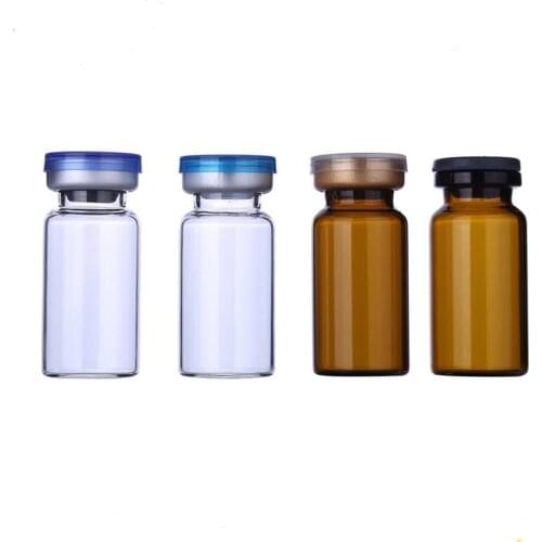 Wholesale high quality 8ml glass vial with flip off cap, sample vial, medicine bottle, cosmetic container