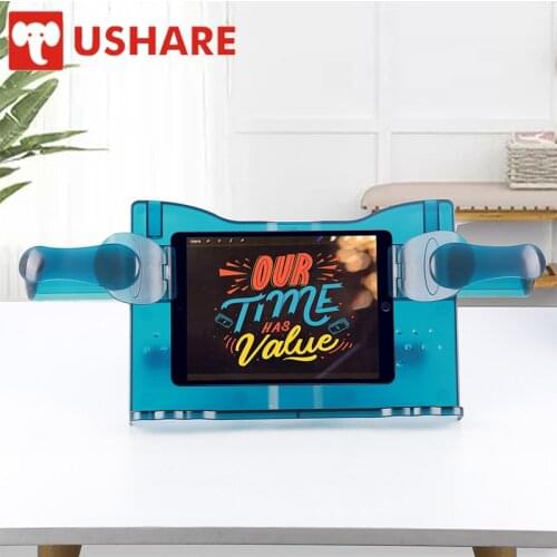 Ushare Thickened Blue Book Holder Portable Study Stationery for Reading Multifunctional Replaceable Clip Book Stand Shelf Fixed