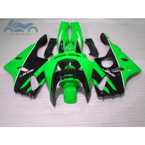 Full fairings kit for KAWASAKI Ninja 1994 1995 1996 1997 ZX6R ABS aftermarket fairing kits ZX 6R ZX636 94-97 green black parts