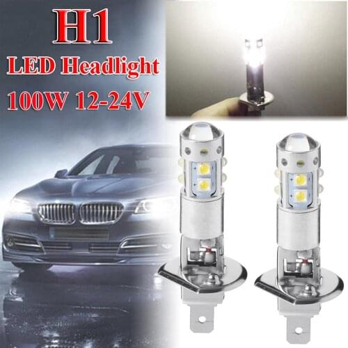 Drop Shipping 2X 6000K H1 80W High Power Cob LED Headlight High Low Beam Fog Light Bulbs Lamps For Cars Car Accessories In Stock