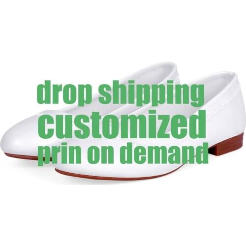 Nopersonality Women Flats Shoes Customize Your Image Spring Autumn PU Leather Loafers Shoes Casual Flats Slip On Ladies Shoes