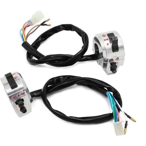 22mm 7/8" Chrome Universal Bike Motorcycle Handle Bar Switch Control Light Switches Indicator For Suzuki BMW Ducati Cafe Racer