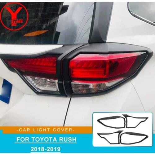 Carbon Fiber Rear Light Frame Tail Lamp Cover Trim Protector Sticker For Toyota Rush 2018 2019 YCSUNZ Car Styling Accessories