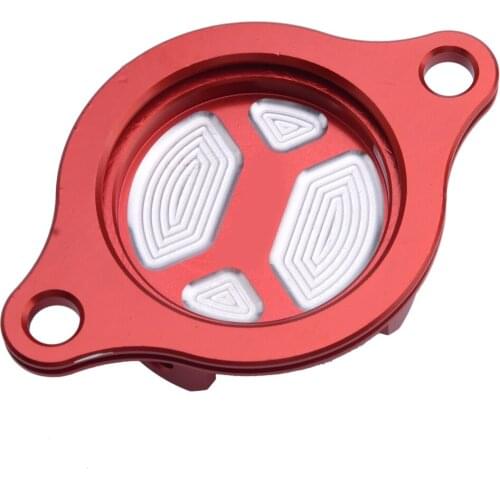 Billet Motorcycle Oil Filter Cover Cap Decoration Red Aluminum Alloy Fit For Honda CRF450R CRF450X