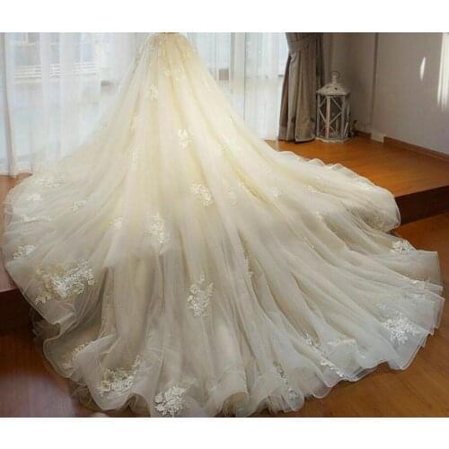 Women Bridal Gowns Detachable train Custom made removable Skirt custom size wedding skirt