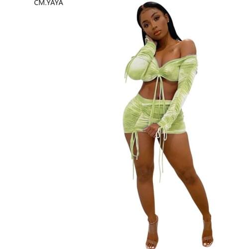 Summer Women Two Pieces Sets Dresses tie-dye Print V-neck Crop Tops + Stacked mini Skirts Suits Sexy Night Club Party Tracksuits