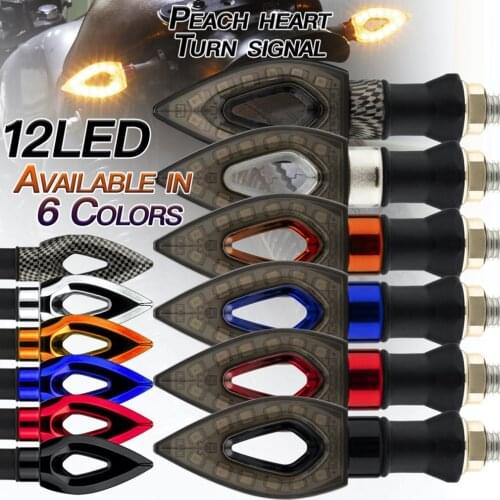 1 Pair Motorcycle Turn Signal Indicator Light Universal 12V Motorbike Flasher 12 LED Waterproof Amber Light Tail Light Dropship