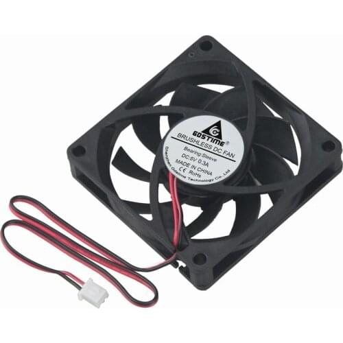 2 PCS Gdstime 7015S 5V 2 Pin 7cm 70x70x15mm 70mm Brushelss DC CPU Cooler Cooling Fan