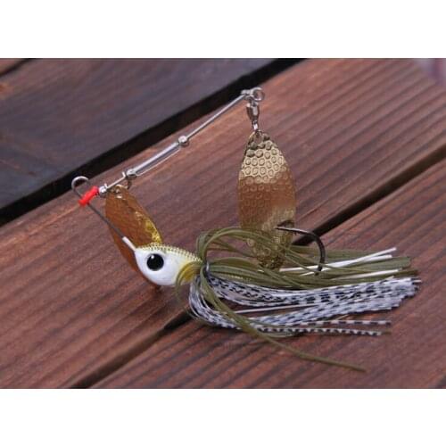 4Pcs/Lot Trulinoya Jig Head Rubber Jig Fishing Lure Spinner Bait with Beard Tail Bass Pike Fishing Lure