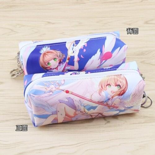 Anime Card Captor Sakura Zipper Cosmetic Bag Student Pencil Pouch for Gift & Collection