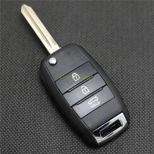 PINECONE for KIA K3 Car Key Case 3 Buttons Uncut Brass Blade Replace Remote Key ABS Shell 1PC