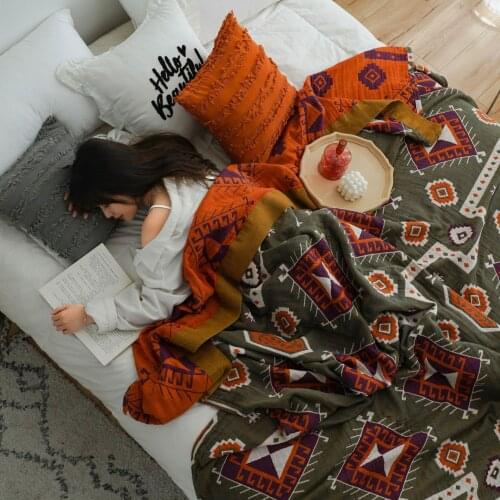 Nordic cotton blanket and throws Ethnic Summer air conditioning quilt boho decor spread Leisure blanket for beds soft sofa towel