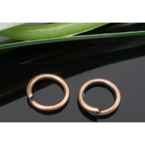 Doreen Box Lovely 1000 PCs Copper Tone Open Jump Rings 0.9x6mm Findings (B05157)