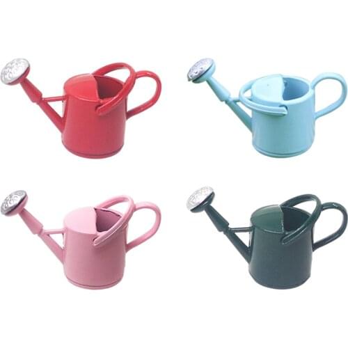 1:12 Scale Watering Can for Children Kids Metal Dollhouse Miniature Toys