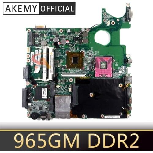 AKEMY laptop motherboard for toshiba satellite P300 A300 A000032160 DABL5SMB6E0 intel 965GM DDR2 Mainboard Mother Boards