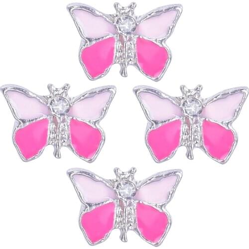 F458 Free Shipping Floating Lockets Charm Crystal Butterfly For Living Glass Memory Locket 20pcs/lot