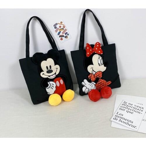 Disney new bags ladies shoulder bag canvas Mickey ladies bag shopping bag all-match female bag
