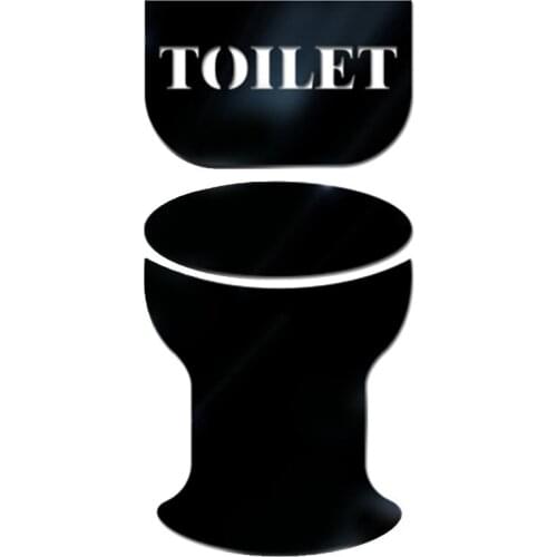 New Design Fashion Creative Diy Fashion Personality 3D Wall Stickers Toilet Bathroom Tips Stickers Wall Windows Home Decoration