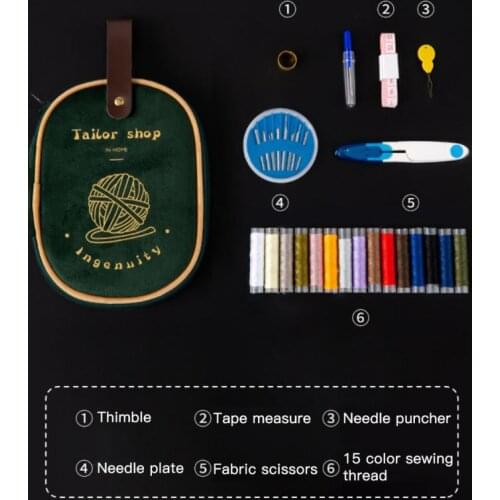 Portable Travel Sewing Box Kit Sewing Thread Stitches Knitting Needles Tools Cloth Buttons Craft Scissor Home Organizer 2021