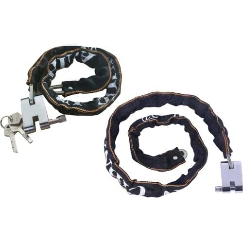80/110cm Anti-Theft Bike Chain Lock Anti-Cut Steel Security Locks Bike Chain Lock with 3 Keys for Gate Fence