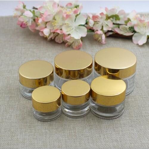 10G transparent clear glass jar for gel/essence/moisturizer/ sample jar eye cream/art nail container cosmetic packing skin care