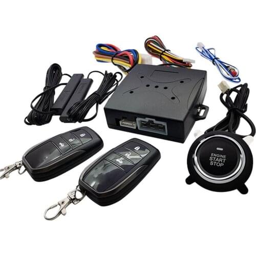 Car SUV PKE Keyless Entry Engine Burglar Alarm System Push Button Remote Starter Universal Smart Car Start Button System