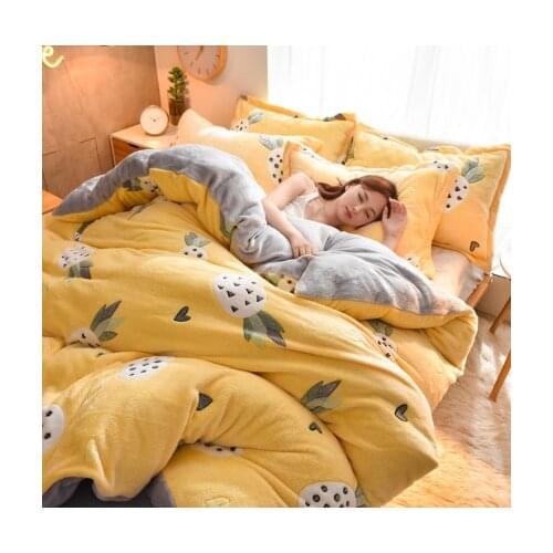J 27 Home Textiles 1pcs Flannel Quilt cover Soft Warm Coral Fleece Blanket Winter Quilt cover Throw Mechanical Wash