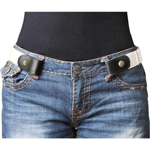 1pcs Belt Without Buckle Casual Elastic Invisible Belt Leather Luxury Strap Male Belts For Men New Fashion Classice Vintage