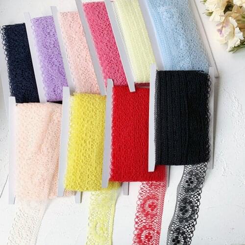 10yds 40mm 14colors Handicrafts Embroidered Lace Trim Ribbon Wedding Christmas Bow Decorations clothes edged
