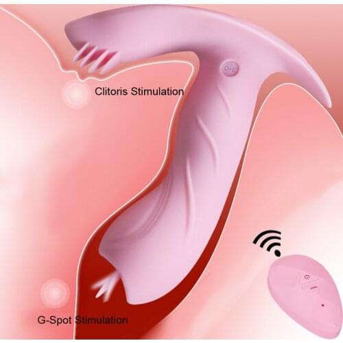 12 Speed Wearable Clitoris Stimulator Tongue Vibrator G-Spot Dildo Vibrator Wireless Remote Adult Sex Toys for Women Masturbator