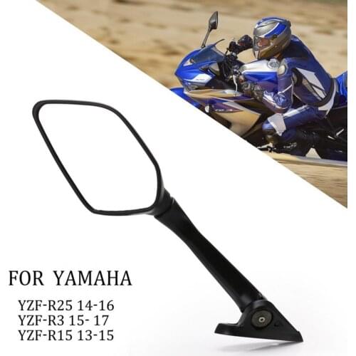 2Pcs Motorcycle Rear View Mirrors Replacements Side Mirrors for Yamaha YZF-R25 14-16/YZF-R3 15-17/YZF-R15 13-15