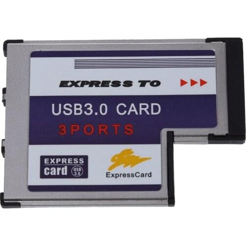 3 Port USB 3.0 Express Card 54mm PCMCIA Express Card for Laptop NEW