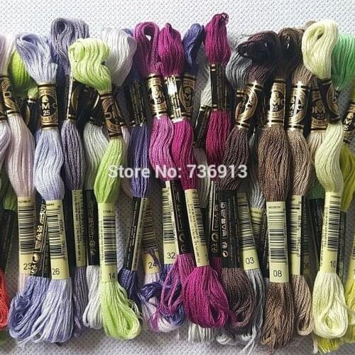 35 Pieces New DMC Colors From 01 To 35 Embroidery Floss Thread Yarn