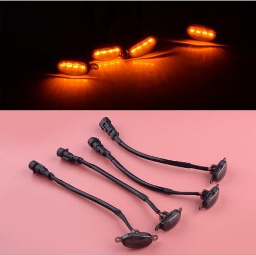 4pcs/Set Car Front Smoked Lens Front Grille LED Light Fit for Ford F-250 F-350 F-450 2015 2016 2017 Styling