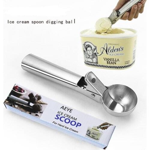 7inch Stainless Steel Ice Cream Scoop Ice Ball Maker Frozen Yogurt Cookie Dough Meat Balls Ice Cream Tools With Package SN1888