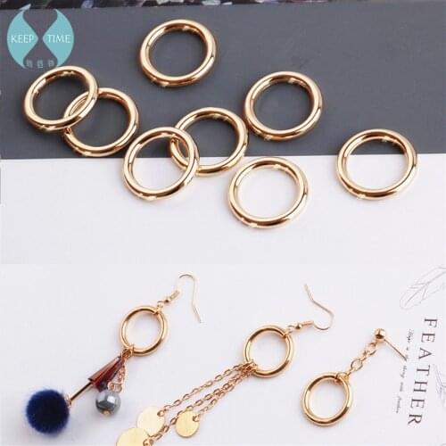 DIY heavy alloy accessories, connectors for jewelry making handmade round minimalist earrings, jewelry materials