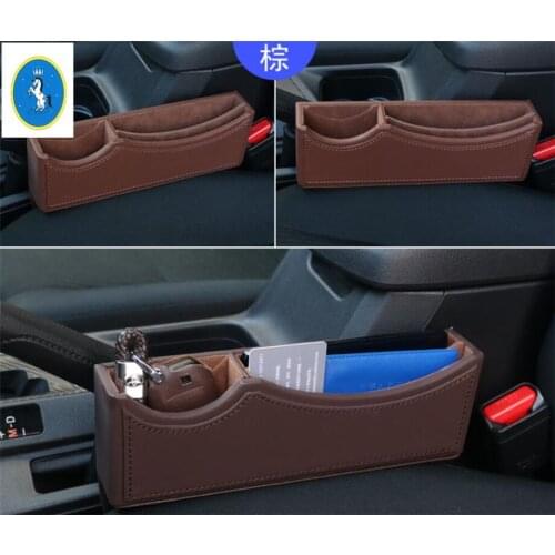 Yimaautotrims Accessories Side Seat Container Storage Multi-grid Box Phone Tray Accessory Cover Kit 1 Pcs Fit For Audi Q3 Q5 Q7