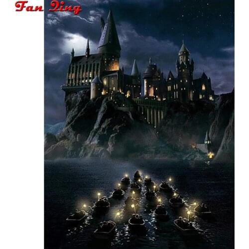 5D Diamond Painting Full Drill Square Round DIY Cross Stitch Rhinestone Embroidery Harry Castle Mosaic Picture