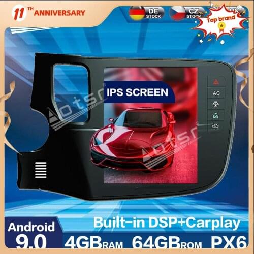Aotsr Vertical Tesla PX6 Android 9.0 4 + 64G Car Radio Player GPS Navigation HD Multimedia Play For Mitsubishi OUTLANDER 2014