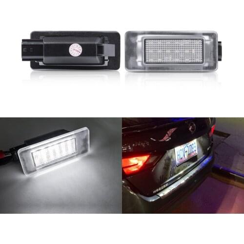Fits For Nissan Serena C27 2016- Altima 2019- Error Free SMD White Led Number License Plate Lights Lamp