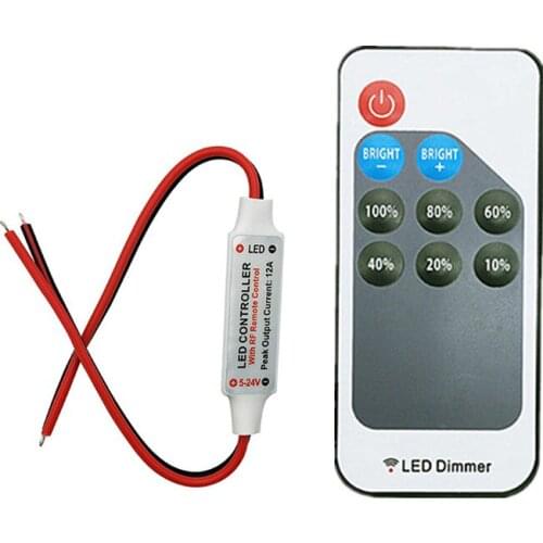 Wireless 9 key controller mini monochrome controller RF remote control 5-24V dimmer
