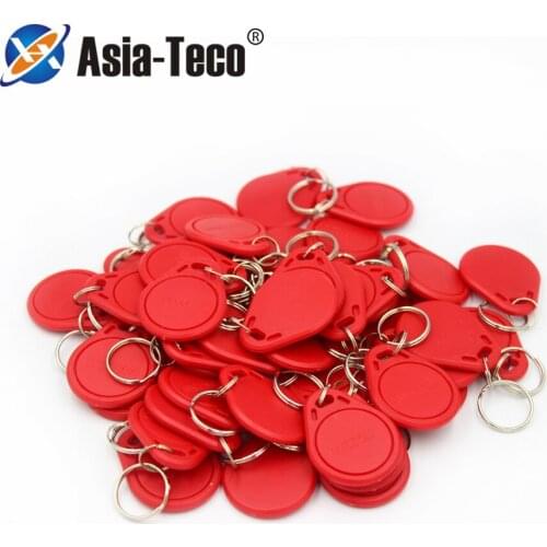 100pc/lot 125khz RFID Keychain NO3 ID Keyfob RFID Tag TK4100 Access Control Card Sticker Key Fob Ring Proximity