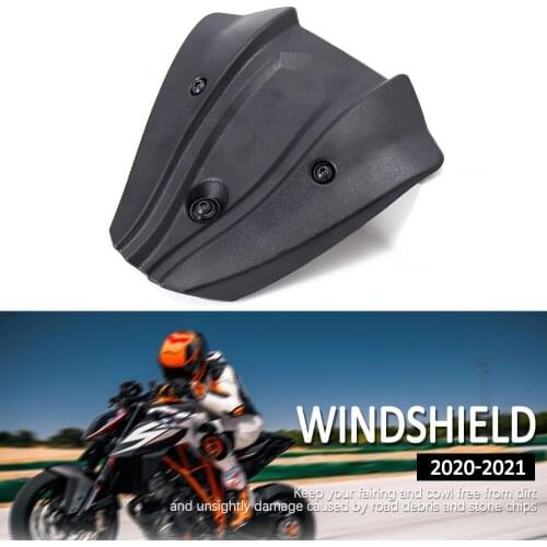 NEW Front Windshield Wind Deflector Windscreen Motorcycle Accessorie Black For 1290 Super Duke R 2020 2021