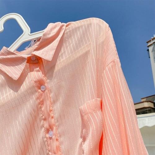 Cheap wholesale 2021 spring summer fashion casual ladies work women Blouse woman overshirt female OL button up shirt Vy341
