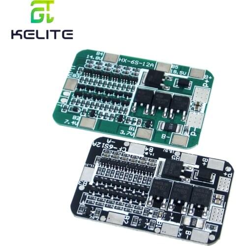 6S 15A 24V / 25.2V15A Special electric drill PCB BMS Protection Board For 6 Pack 18650 Li-ion Lithium Battery Cell Module