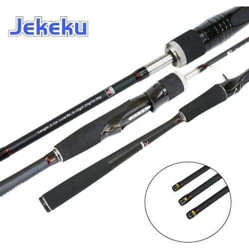JEKEKU NEW Casting Trout Fishing Rod 1.8m 2.1m 2.4m 2.7m Spinning Carbon Handle Fishing Rod Alloy Guide Ring Sturdy Reel Seat