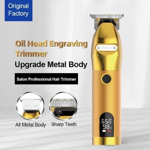 JM751 New Design 2020 Hair Trimmer GOLD Professional Barber Shop Hair Cut Machine Hair Clipper RESUXI