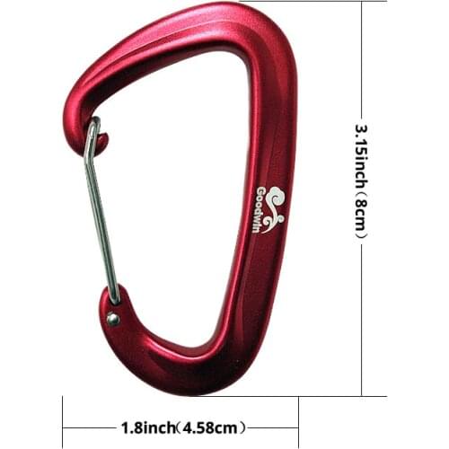 12 KN Carabiner Climbing Locking Type D Carabiner Buckle Buckle Hanging Aluminum 8 PCS