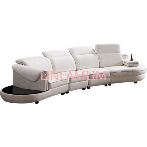 Living room Sofa set диван мебель кровать muebles de sala 2+1+1+2 shape real genuine leather sofa cama puff asiento sala futon