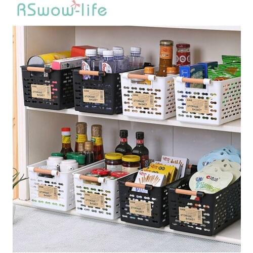 Japanese Style Storage Consolidation Basket Bathroom Desktop Cosmetics Small Basket Kitchen Storage Box Family Bathroom Supplies